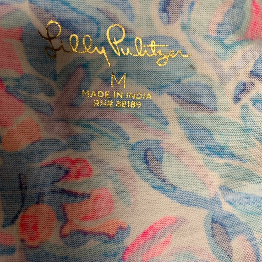 Lilly Pulitzer Zanzibar Blue Party Princess Geanna Swing Dress M - Picture 4 of 7